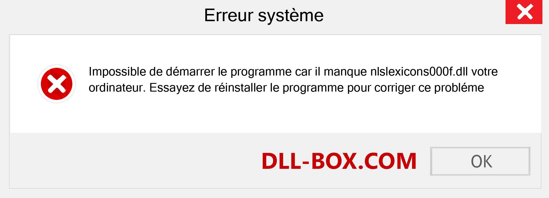 Le fichier nlslexicons000f.dll est manquant ?. Télécharger pour Windows 7, 8, 10 - Correction de l'erreur manquante nlslexicons000f dll sur Windows, photos, images